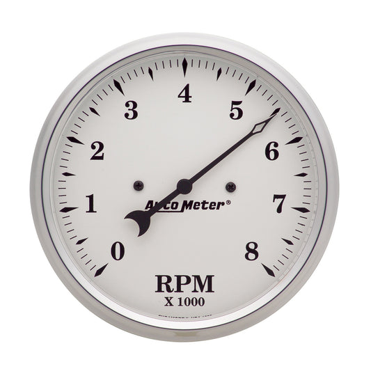 AutoMeter 5 in. IN-DASH TACHOMETER 0-8000 RPM OLD-TYME WHITE 1699