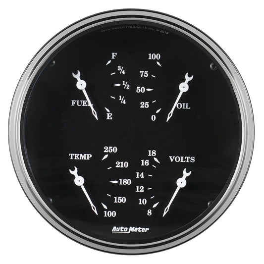 AutoMeter 5 in. QUAD GAUGE 240-33 O OLD TYME BLACK 1710