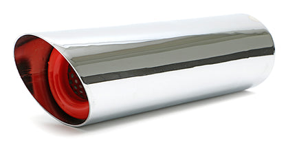 Hedman Hedders SINGLE RESONATOR HOT TIPS EXHAUST TIP FOR 2-1/4 IN. EXHAUST SYSTEM; 9 IN. LONG; 2-1/4 IN. OUTLET- CHROME 17121