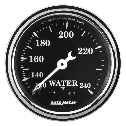 AutoMeter 2-1/16 in. WATER TEMP 120-240 Fahrenheit MECH OLD TYME BLACK 1733
