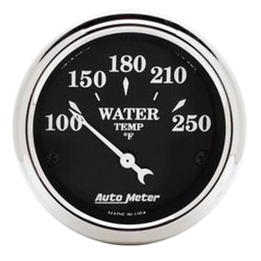 AutoMeter 2-1/16 in. WATER TEMPERATURE 100-250 Fahrenheit OLD TYME BLACK 1737