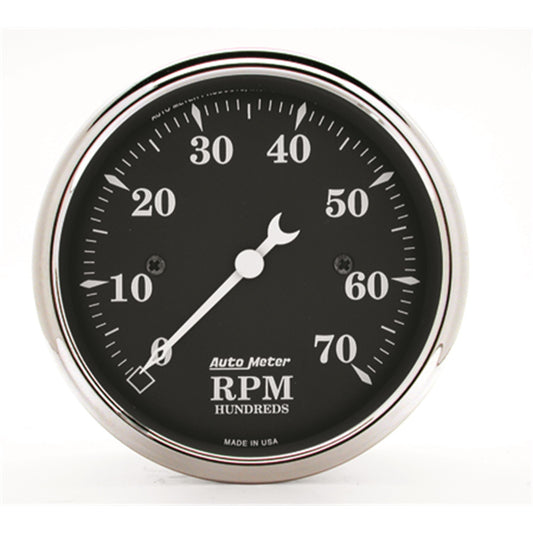 AutoMeter 3-1/8 in. IN-DASH TACHOMETER 0-7000 RPM OLD TYME BLACK 1798