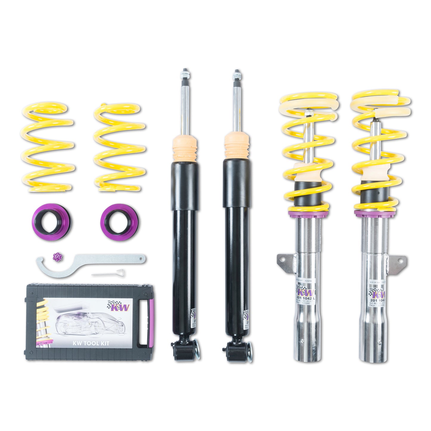 KW Suspensions 180200BN KW V2 Comfort Kit - BMW X1 (F48); BMW (F39) X2; Mini Cooper Clubman (F54); Mini Countryman(F60); without electronic dampers