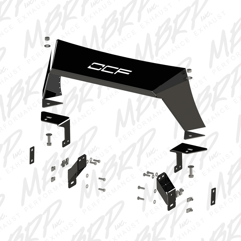 MBRP Exhaust Formed Front Light Bar; LineX Coated 182728LX