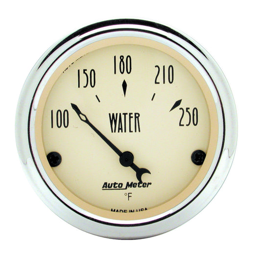AutoMeter 2-1/16 in. WATER TEMPERATURE 100-250 Fahrenheit ANTIQUE BEIGE 1837