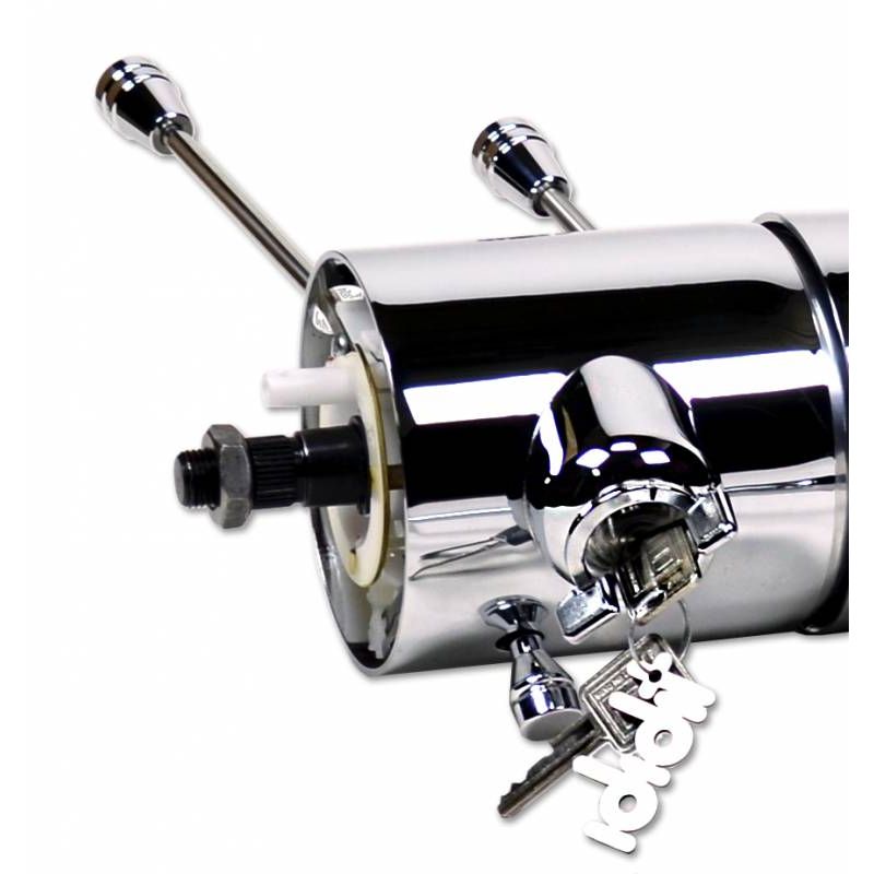 IDIDIT Universal 12" Tilt Floor Shift w/Ignition; Chrome Plate 1520120020