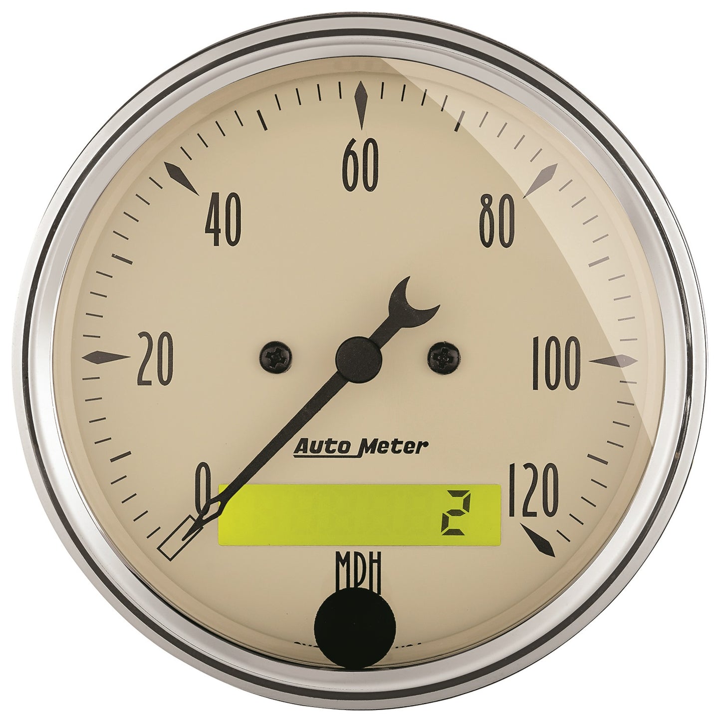 AutoMeter 3-1/8 in. SPEEDOMETER 0-120 MPH ANTIQUE BEIGE 1887