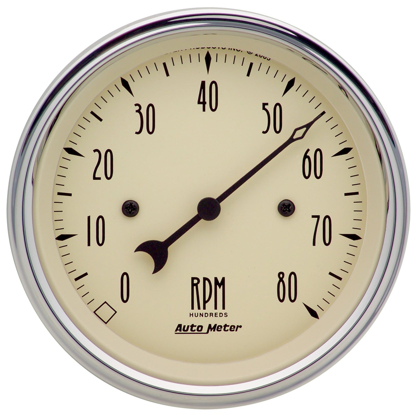 AutoMeter 3-3/8 in. IN-DASH TACHOMETER 0-8000 RPM ANTIQUE BEIGE 1890