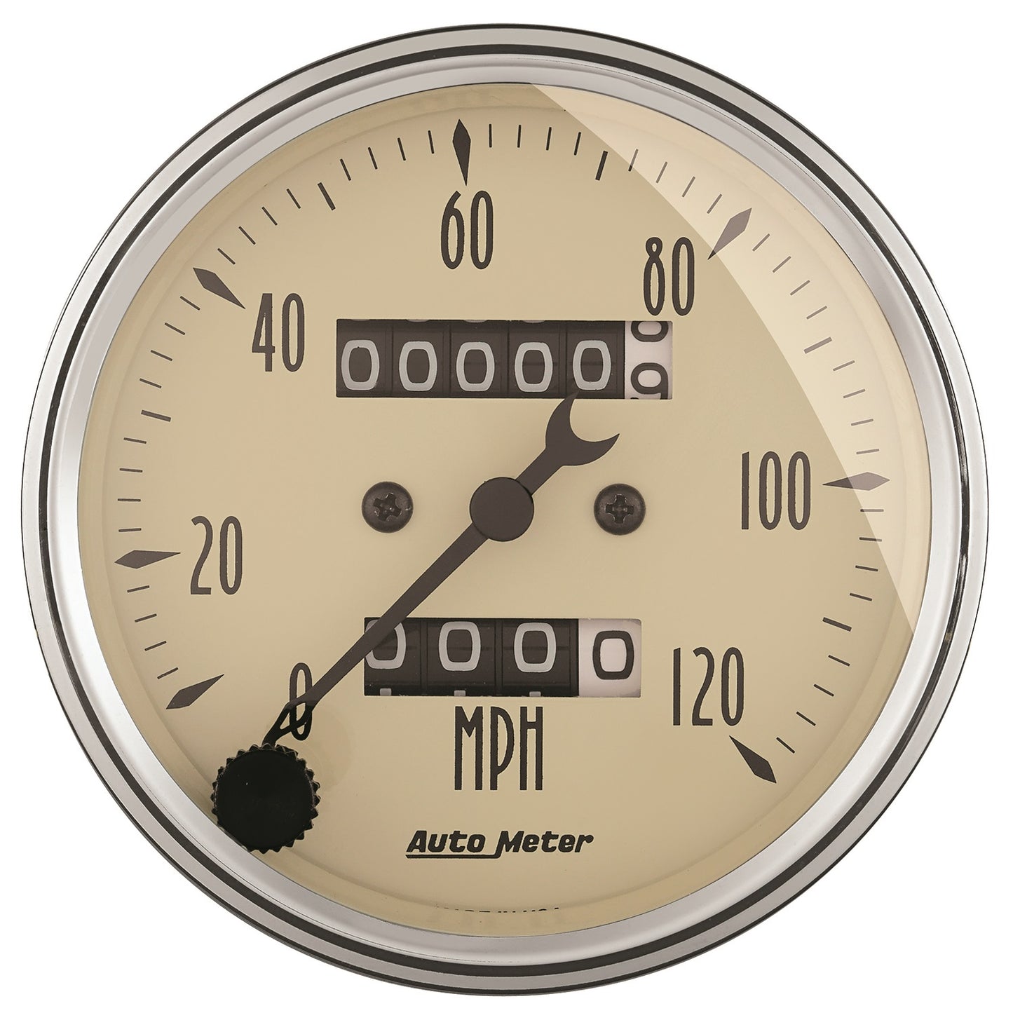 AutoMeter 3-1/8 in. SPEEDOMETER 0-120 MPH ANTIQUE BEIGE 1896