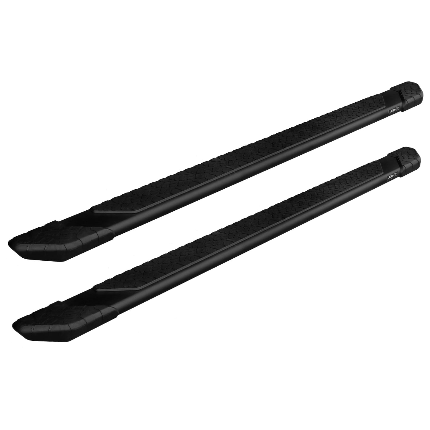 Raptor Series 5 in Tread Step Slide Track Running Boards Black Textured Aluminum 1904-0132BT