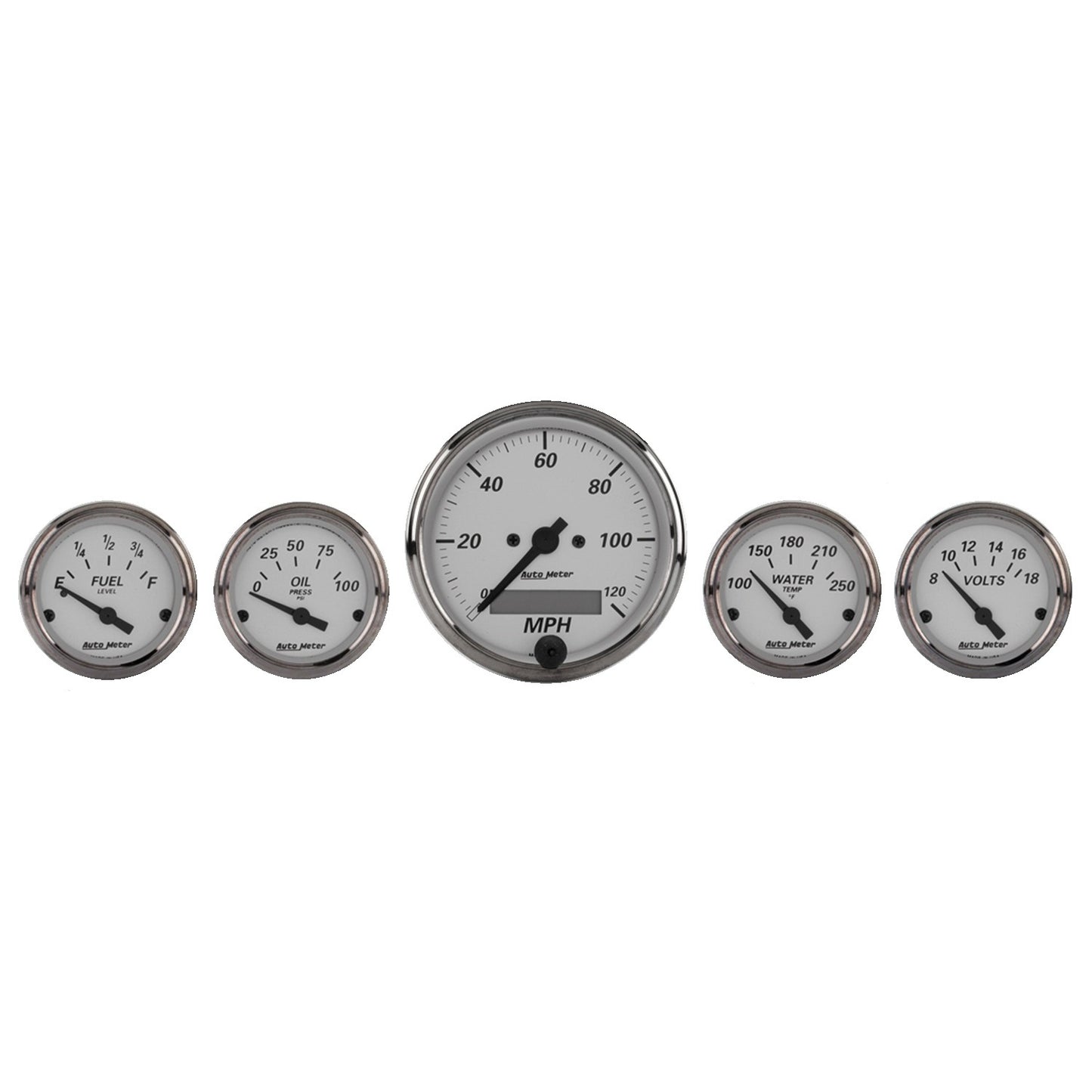 AutoMeter 5 PC. GAUGE KIT 3-1/8 in. & 2-1/16 in. ELEC. SPEEDOMETER AMERICAN PLATINUM 1902