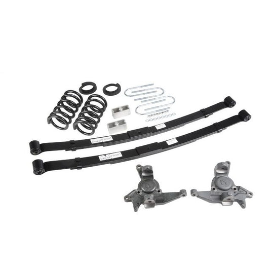 BELLTECH 628 LOWERING KITS Front And Rear Complete Kit W/O Shocks 1998-2003 Chevrolet Blazer/Jimmy 6 cyl. (except Extreme) 4 in. or 5 in. F/5 in. R drop W/O Shocks