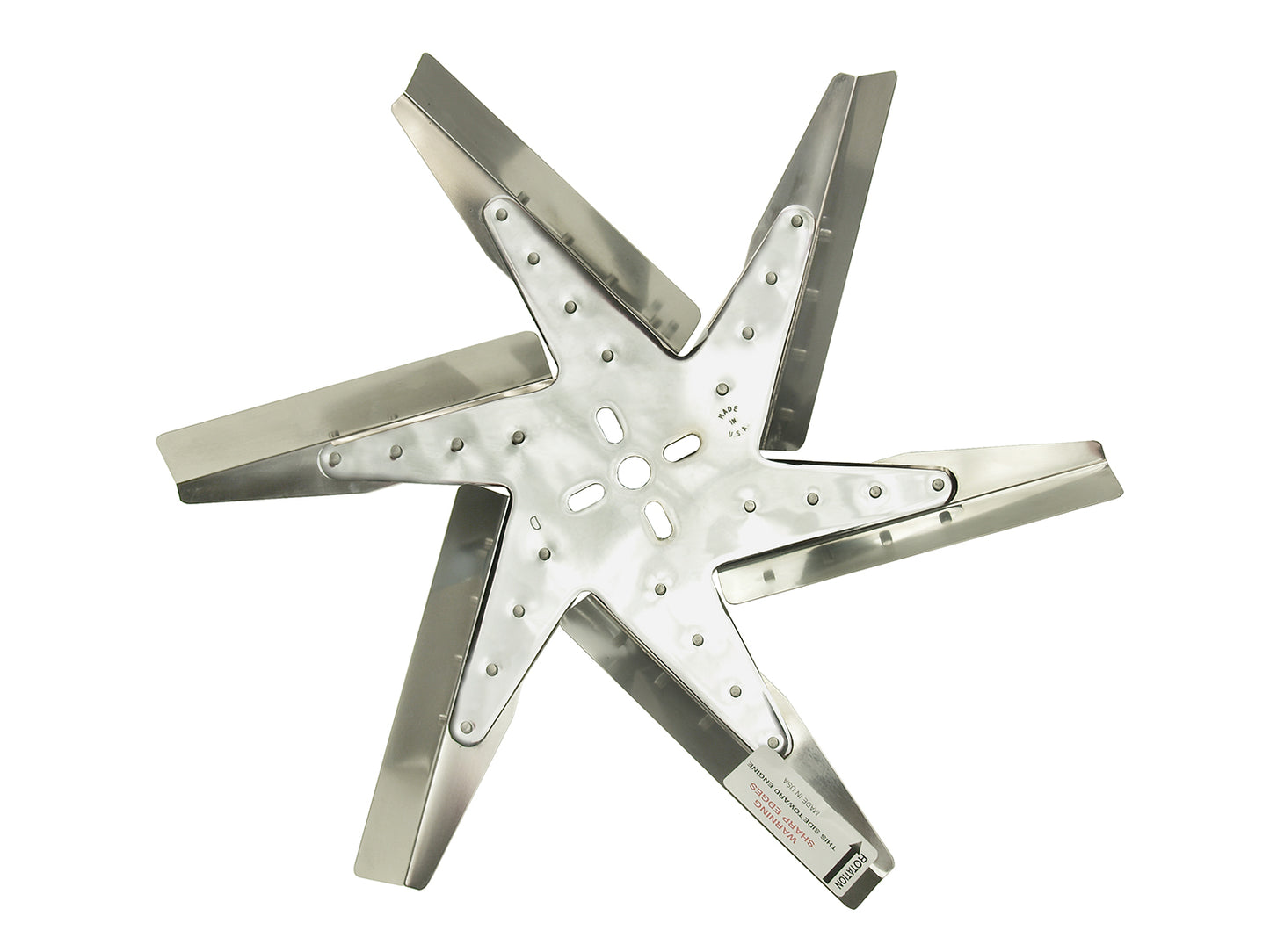 Derale 18" High Performance Stainless Steel Standard Rotation Flex Fan, Chrome Hub 19218