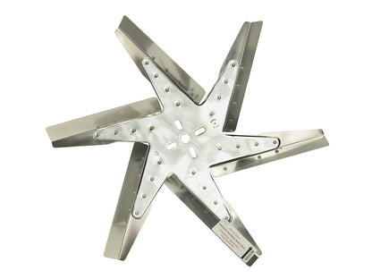 Derale 18" High Performance Stainless Steel Standard Rotation Flex Fan, Chrome Hub 19218