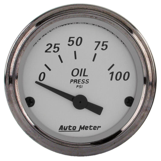AutoMeter 2-1/16 in. OIL PRESSURE 0-100 PSI AMERICAN PLATINUM 1928