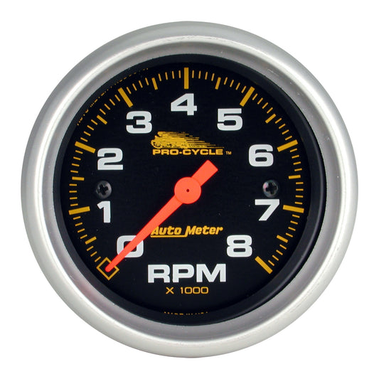 AutoMeter 2-5/8 in. TACHOMETER 0-8000 RPM BLACK PRO-CYCLE 19324