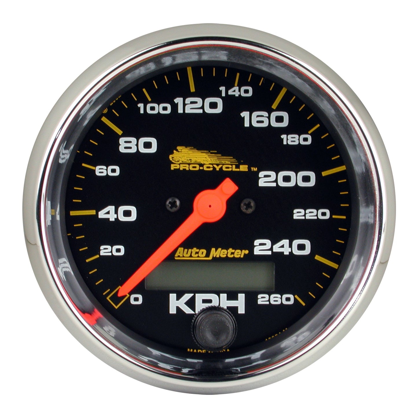 AutoMeter 3-3/4 in. SPEEDOMETER 0-160 MPH BLACK PRO-CYCLE 19354