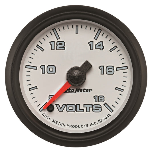 AutoMeter 2-1/16 in. VOLTMETER 8-18V WHITE PRO-CYCLE 19592