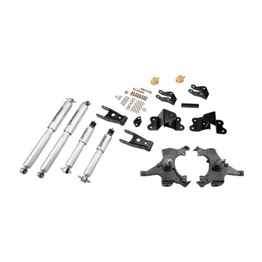 BELLTECH 699SP LOWERING KITS Front And Rear Complete Kit W/ Street Performance Shocks 1990-1994 Chevrolet Silverado/Sierra C1500 (454 SS Only) 88-98 Chevrolet Silverado/Sierra C2500 (All ext 8 Lug) 2 in. F/4 in. R drop W/ Street Performance Shocks