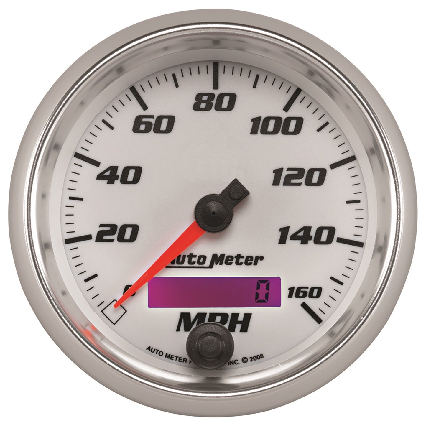 AutoMeter 3-3/8 in. SPEEDOMETER 0-160 MPH WHITE PRO-CYCLE 19789