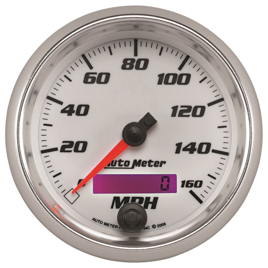AutoMeter 3-3/8 in. SPEEDOMETER 0-160 MPH WHITE PRO-CYCLE 19789