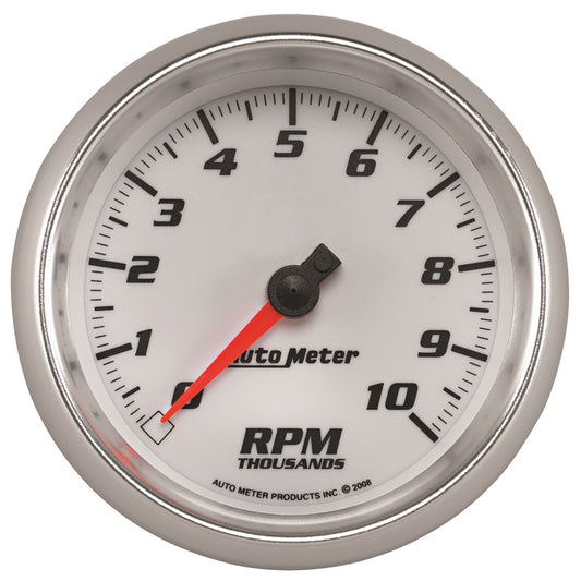 AutoMeter 3-3/8 in. TACHOMETER 0-10000 RPM WHITE PRO-CYCLE 19798