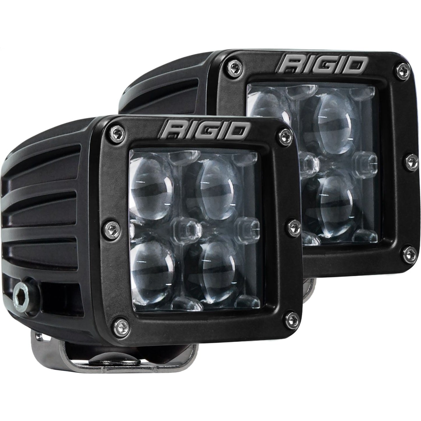 RIGID Industries D-Series PRO LED Light Hyperspot Optic Surface Mount Black Housing Pair 504713