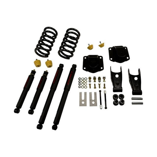 BELLTECH 823ND LOWERING KITS Front And Rear Complete Kit W/ Nitro Drop 2 Shocks 1994-2002 Dodge Ram 2500 (V10 & Diesel) 3 in. F/4 in. R drop W/ Nitro Drop II Shocks