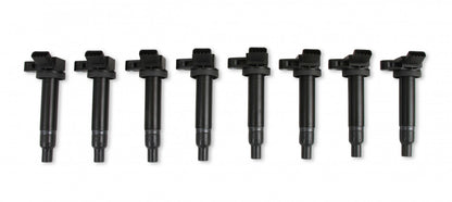 ACCEL Ignition Coils - 1998-2010 Toyota, 4.7L/Lexus 4.3L, V8 Engines, 8-Pack, Black 140083K-8
