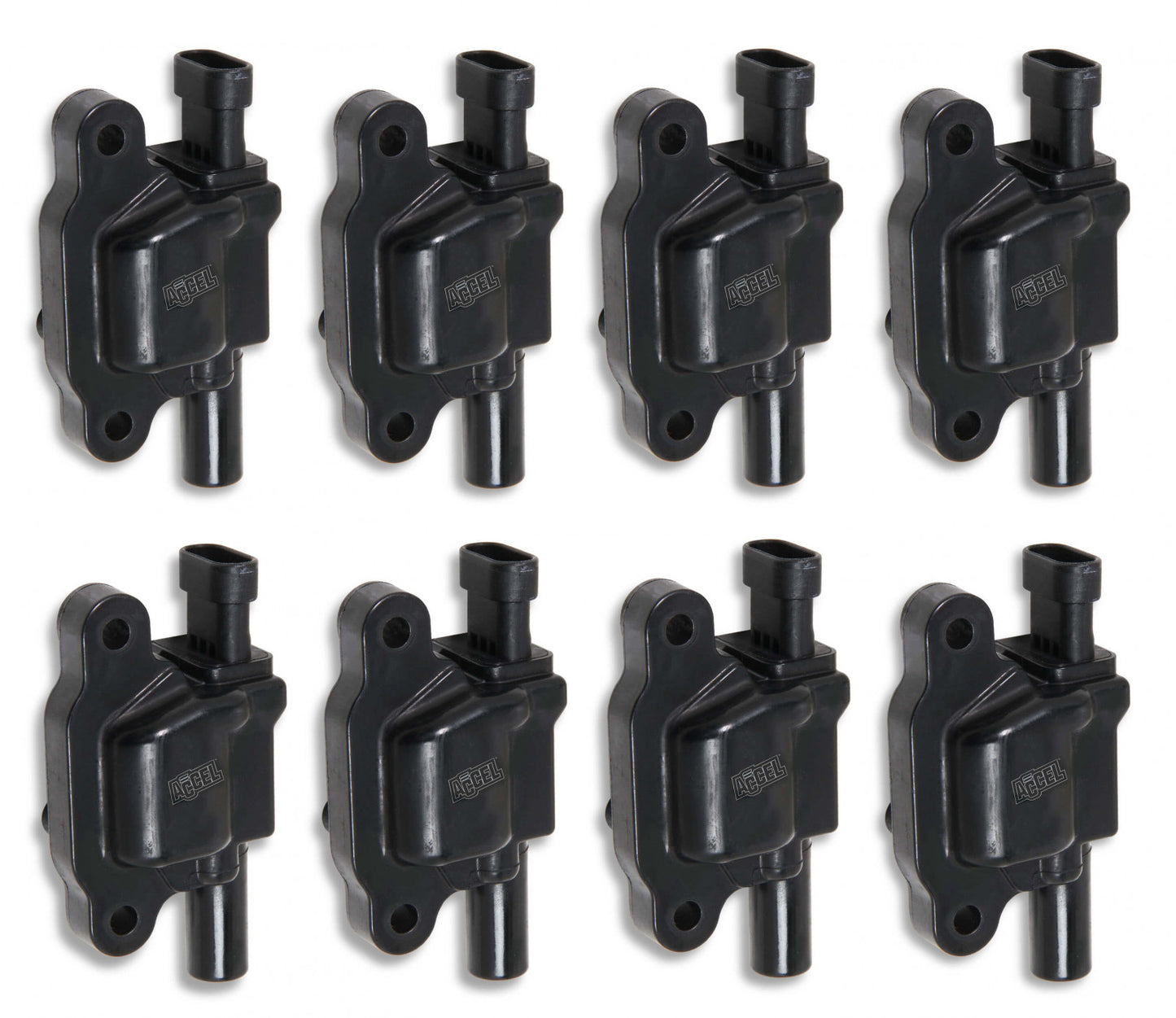 ACCEL Ignition Coil - SuperCoil -GM LS2, LS3 and LS7 - Black - 8-Pack 140043K-8