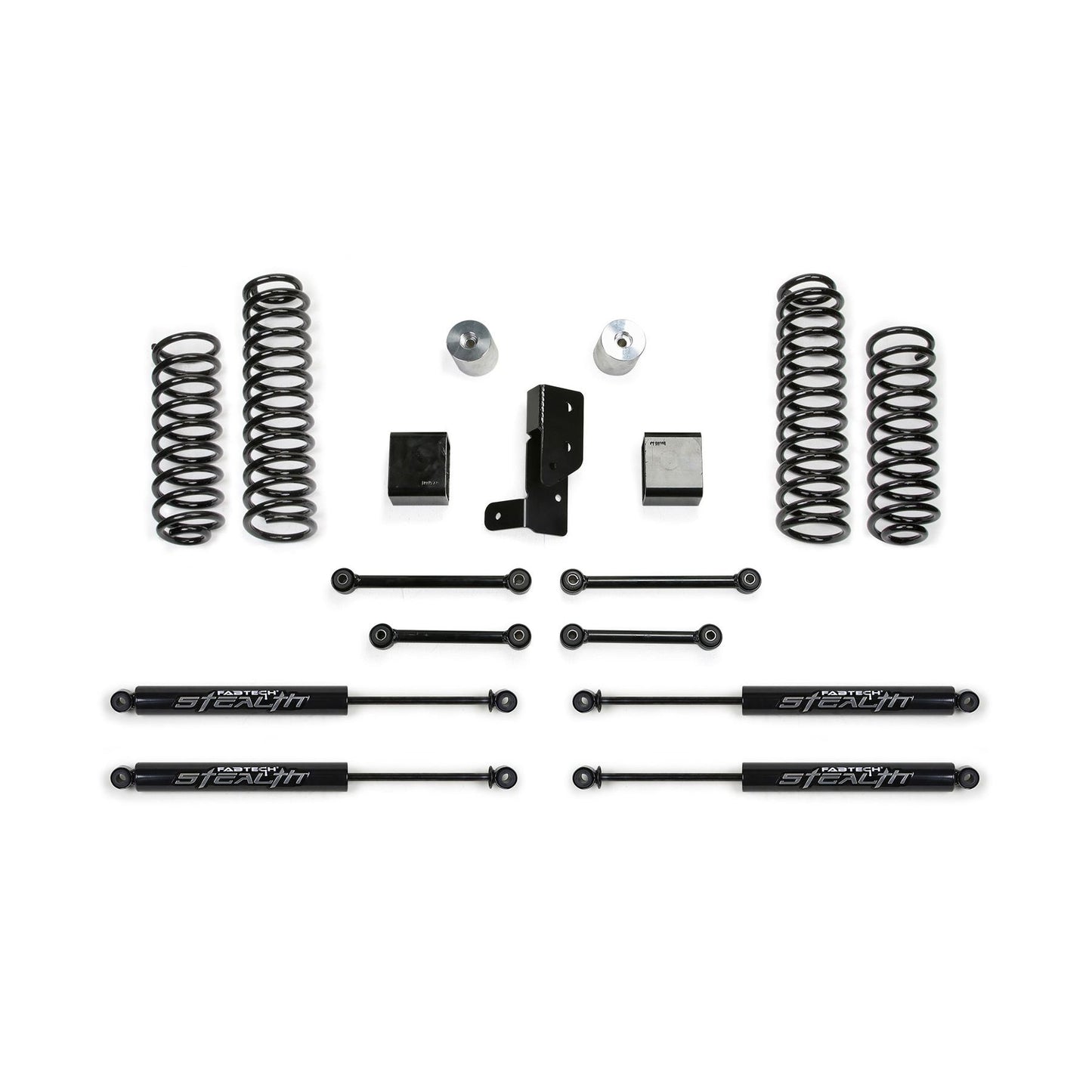 Fabtech 3" SPORT SYSTEM W/ STEALTH 2018-22 JEEP JL 4-DOOR 4WD K4107M