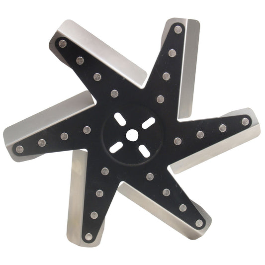 Derale 13" High Performance Stainless Steel Reverse Rotation Flex Fan, Black Hub 19313