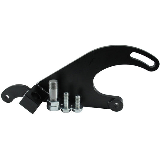 Borgeson - Pump Bracket - P/N: 802411 - Power steering pump bracket for attaching a Saginaw style P/S pump to Ford y-Block. Painted black with hardware.