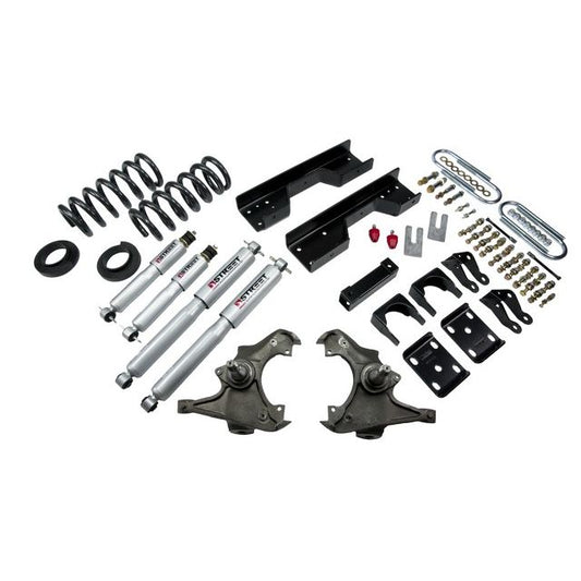 BELLTECH 727SP LOWERING KITS Front And Rear Complete Kit W/ Street Performance Shocks 1988- Chevrolet Silverado/Sierra C3500 (Ext Cab Dually) 4 in. or 5 in. F/8 in. R drop W/ Street Performance Shocks