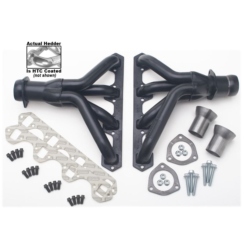 Hedman Hedders BLOCK HUGGER HEADERS; FORD 289-351W; 1-1/2 IN. TUBES; HTC CERAMIC COATED 88426