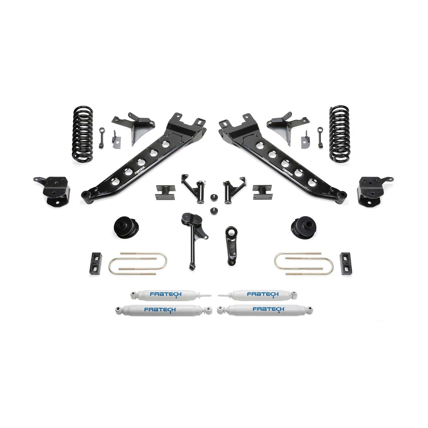 Fabtech 7" RADIUS ARM KIT W/ PERF SHKS 2013-18 RAM 3500 4WD K3147