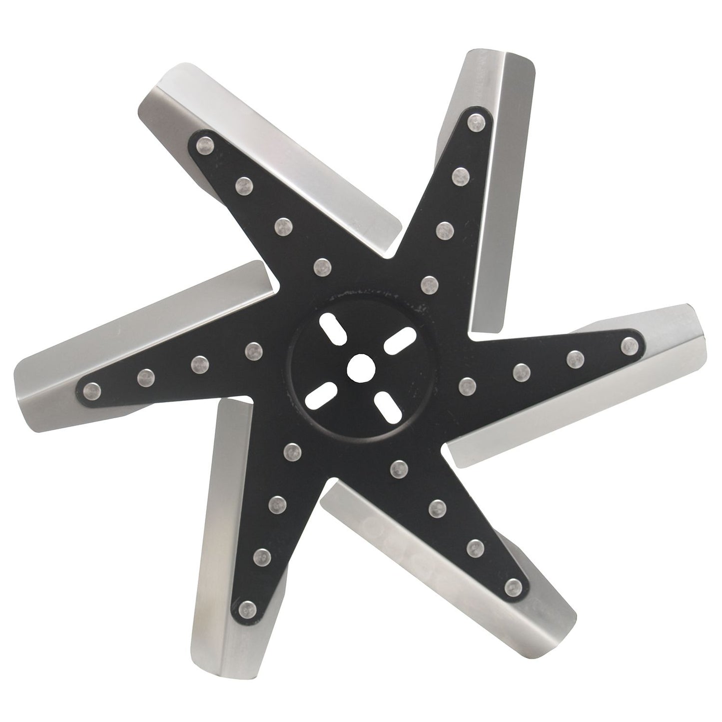 Derale 15" High Performance Stainless Steel Reverse Rotation Flex Fan, Black Hub 19315