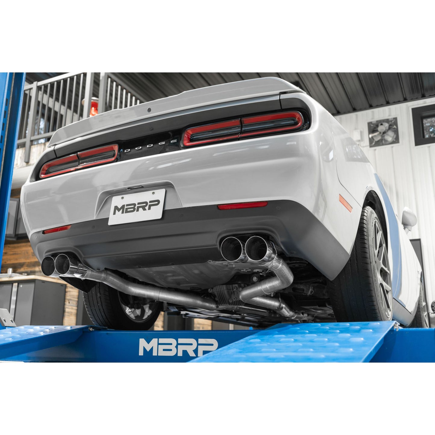 MBRP Exhaust 3in. Cat Back; Dual Rear; Quad Tips S71153CF