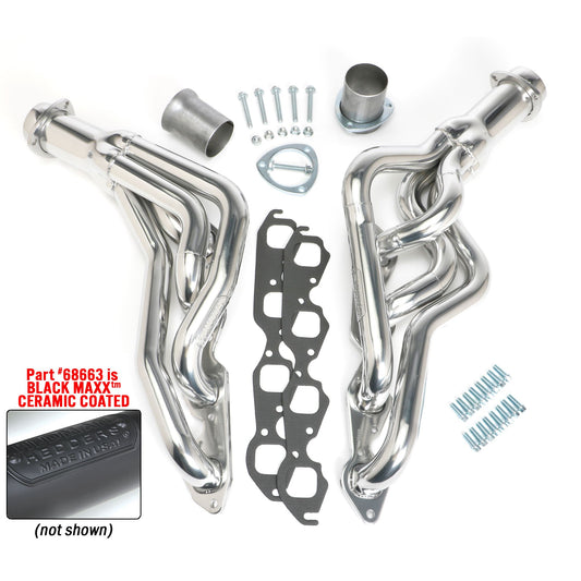 Hedman Hedders STANDARD-DUTY BLACK CERAMIC COATED HEADERS FOR 64-67 GM A-BODY; 1-3/4 IN. TUBE DIA; 3 IN. COLL; MID-LENGTH 68663