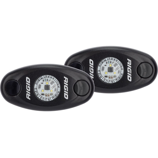 RIGID Industries A-Series LED Light Low Power Cool White Black Housing Pair 482033