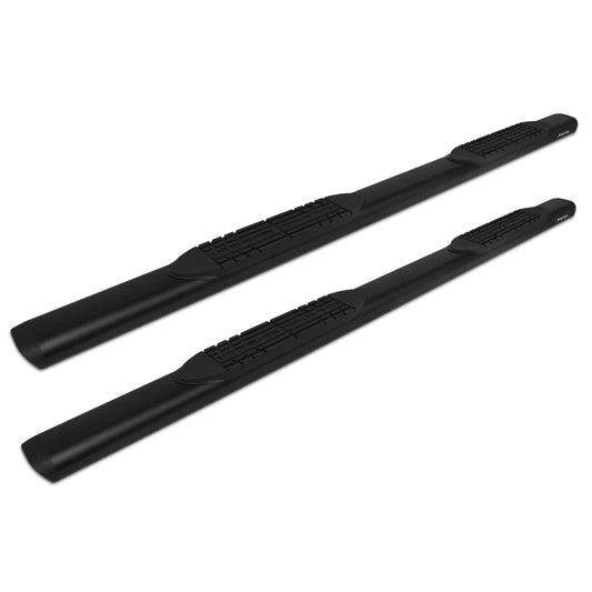 Raptor Series 5 in Oval Style Slide Track Running Boards Black Textured Aluminum 2003-0377BT