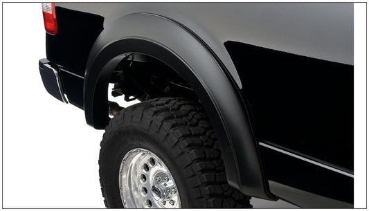 Bushwacker 20052-02 Black Extend-A-Fender Style Smooth Finish Rear Fender Flares For 2004-2008 Ford F-150
