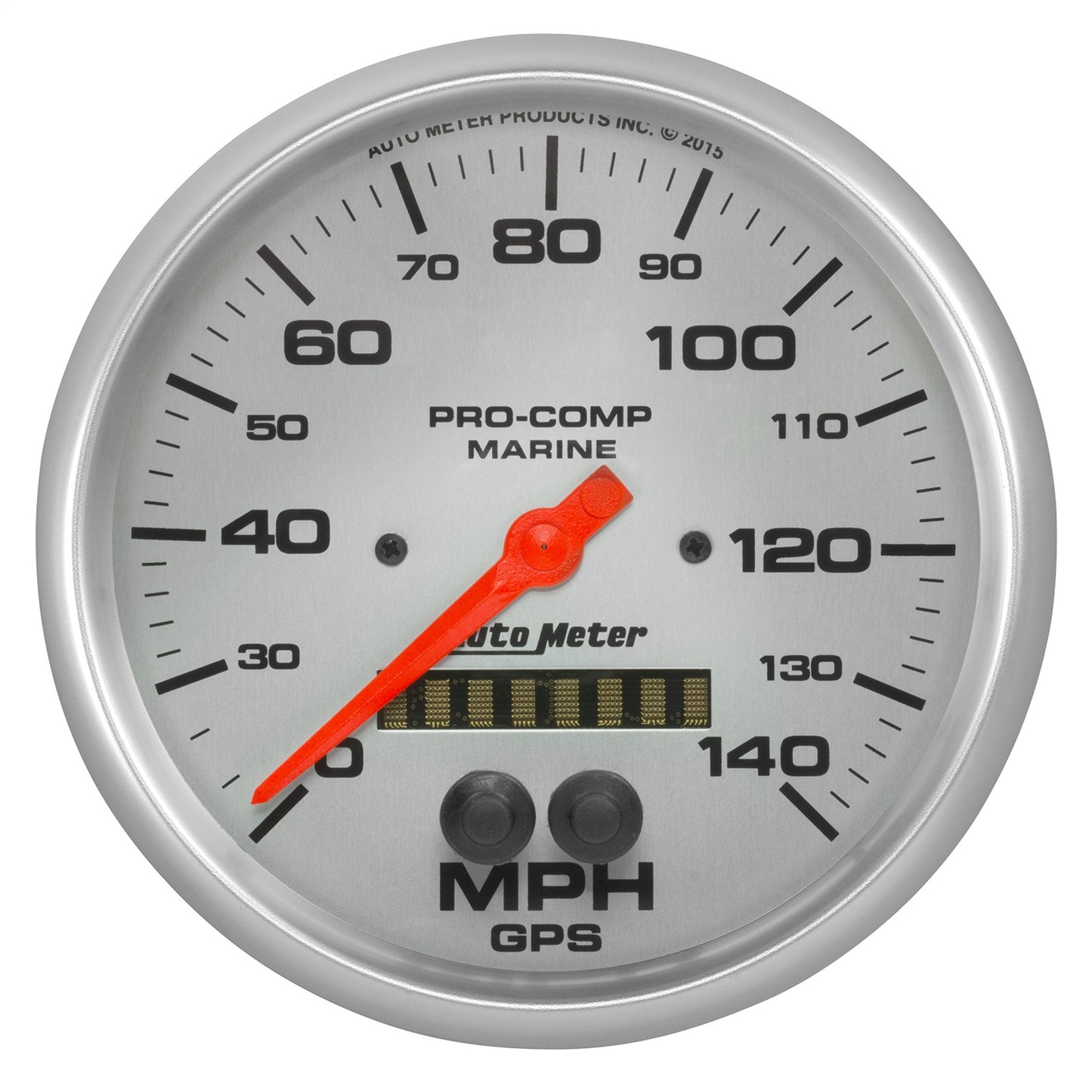 AutoMeter 5 in. GPS SPEEDOMETER 0-140 MPH MARINE SILVER ULTRA-LITE 200647-33