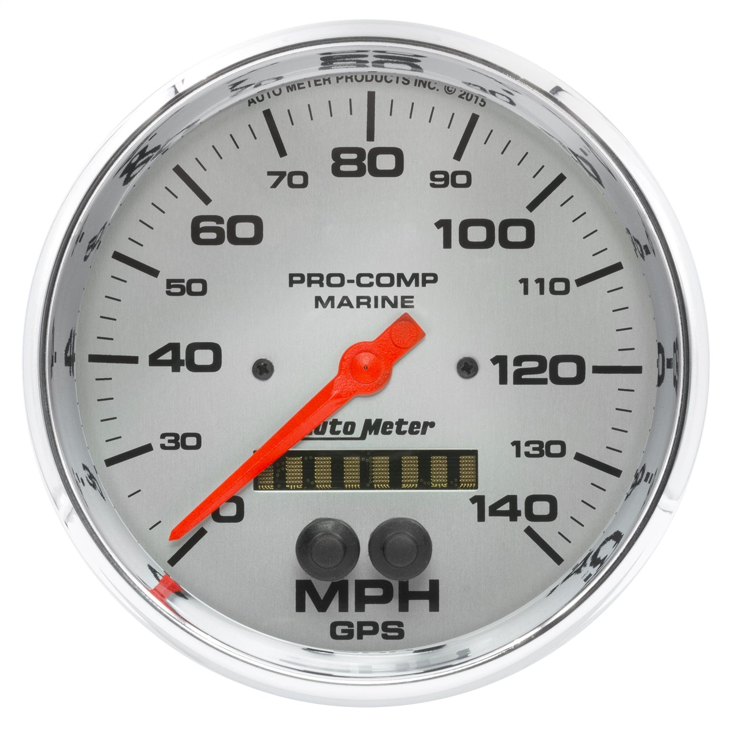 AutoMeter 5 in. GPS SPEEDOMETER 0-140 MPH MARINE CHROME ULTRA-LITE 200647-35