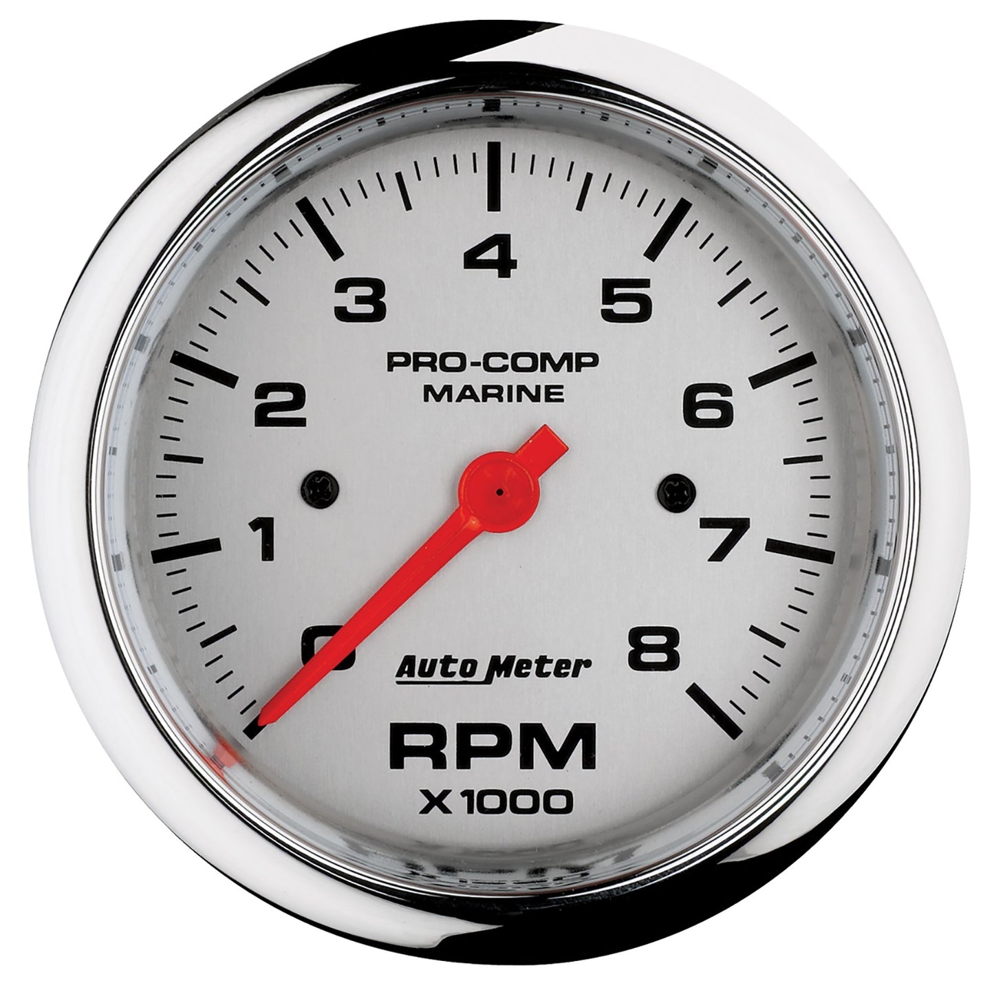 AutoMeter 3-3/8 in. IN-DASH TACHOMETER 0-8000 RPM MARINE CHROME ULTRA-LITE 200779-35