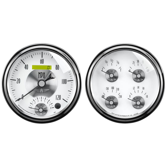 AutoMeter 2 PC. GAUGE KIT 5 in. QUAD & TACH/SPEEDO 240-33 O PRESTIGE PEARL 2008