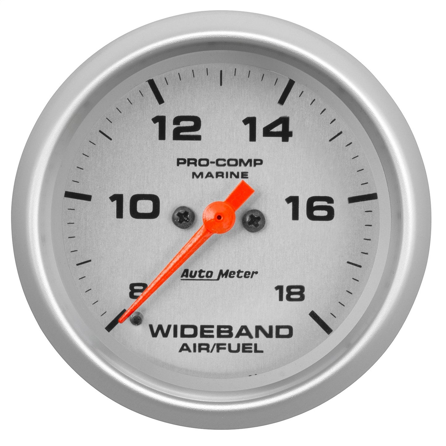 AutoMeter 2-5/8 in. WIDEBAND AIR/FUEL RATIO ANALOG 8:1-18:1 AFR MARINE SILVER 200870-33