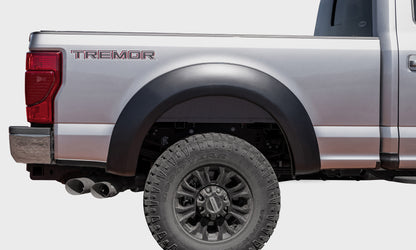 Bushwacker 20088-02 Black Extend-A-Fender Style Smooth Finish Rear Fender Flares For 2017-2022 Ford F-250/F-350 Super Duty