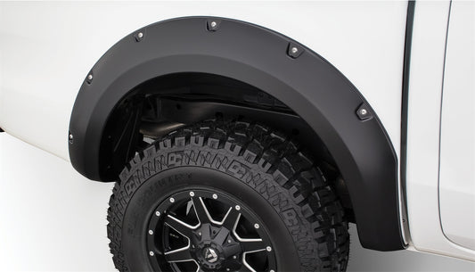 Bushwacker 20090-02 Black Pocket/Rivet Style Smooth Finish Rear Fender Flares For 2011-2018 Ford Ranger