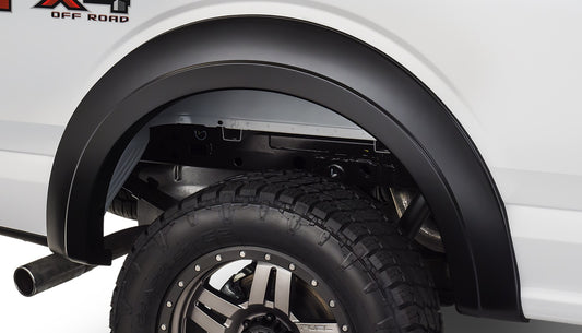 Bushwacker 20094-02 Black Extend-A-Fender Style Smooth Finish Rear Fender Flares For 2015-2020 Ford F-150